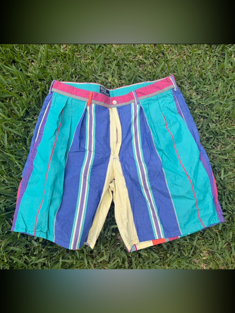 Vintage Polo by Ralph Lauren USA Striped Cotton Shorts Men’s Size 36 Preppy 90s